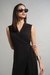 Womens Black Work Solid Jump Suit