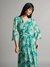 Womens Aqu/Grn Casual Abstract Maxi