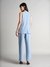 Womens Blue Work Solid Co-ords