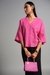 Womens Pink Casual Solid Top