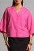 Womens Pink Casual Solid Top