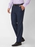 Men Contemporary Fit Structure Dark Blue Trouser