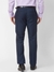 Men Contemporary Fit Structure Dark Blue Trouser