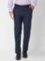 Men Contemporary Fit Structure Dark Blue Trouser