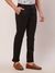 Men Slim Fit Solid Black Trouser