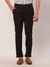 Men Slim Fit Solid Black Trouser