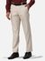 Men Slim Fit Structure Medium Fawn Trouser