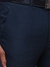 Men Slim Fit Self Design Dark Blue Trouser