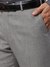 Men Slim Fit Structure Medium Grey Trouser