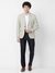Men Contemporary Fit Checkered Medium Green Blazer