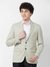 Men Contemporary Fit Checkered Medium Green Blazer