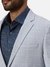 Men Slim Fit Checkered Light Blue Blazer