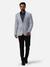 Men Slim Fit Checkered Light Blue Blazer