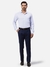 Men Slim Fit Solid Dark Blue Trouser