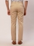 Men Slim Fit Solid Medium Khaki Trouser