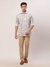 Men Slim Fit Solid Medium Khaki Trouser