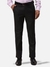 Men Slim Fit Self Design Dark Grey Trouser