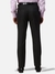 Men Slim Fit Self Design Dark Grey Trouser