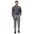 Men Super Slim Fit Solid Light Grey Trouser