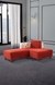 neudot Hailey Fabric Chaise Lounger LHS in Floral Cider Orange Colour