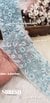 Cadet Blue Tone-to-Tone Floral Net Lace