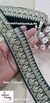 Bottle Green Pearl & Sequence Fabric Lace