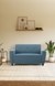 neudot Elegance Sofa for Living Room |2 Person Sofa|Premium Fabric with Cushioned Armrest | Solid Wood Frame|2 Seater in Dusky Blue Color
