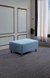 neudot Hailey Fabric Ottoman | Entry Way Stool | Wooden Legs | Blue Colour