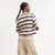 Cursive Coach Striped Cropped T-Shirt