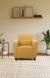 neudot Elegance Sofa for Living Room |1 Person Sofa|Premium Fabric with Cushioned Armrest | Solid Wood Frame|1 Seater in Husky Yellow Color