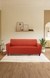 neudot Elegance Sofa for Living Room |3 Person Sofa|Premium Fabric with Cushioned Armrest | Solid Wood Frame|3 Seater in Rusty Cider Orange Color