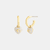 Signature C Heart Charm Huggie Earrings