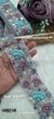 Grey Net Multi-Thread Floral Embroidery Lace