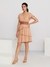 Peach Fashion Flair Short Dress