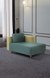 neudot Hailey Duet Fabric 1 Seater Left Aligned Lounger | L Shape | LHS | Comfortable Sofa Dual Color | Living Room | Bed Room | Castle Green Colour