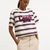 Cursive Coach Striped Cropped T-Shirt