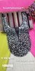 Black Spark Mirror Floral Neck Design – Black | N-896