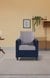 neudot Saya Sofa for Living Room | 1 Persons Sofa| Premium Fabric with Cushioned Armrest | 12 Months Warranty| Solid Wood Frame| 1 Seater in Saya Duo Blue Colour