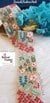 Threaded Floral Whisper Mix Of Blue & Red Colors Designer Trim