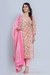 Naksh Peach Straight Kurta Dupataa and Pants (Set of 3)