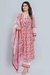 Naksh White Gathered Kurta Dupatta and Pants (Set of 3)