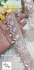 Baby Pink Mirror Bloom Single-Cut Gota Lace