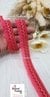 Poppy Pink Ruffle Edge Trim