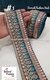 Mix Flowers With Foil Work Blue Trim