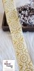 Creative Thread Works Yellow  Base Embroidered Trim