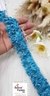 Furry Fringes Teal Blue Trim