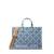 Gigi Large Empire Logo Jacquard Denim Tote Bag