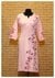 Ladies Linen Long Handpainted Tunic Kurti-Peach