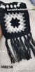 Black Handmade Crochet Muffler – 2 Meter