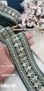 Bottle Green Floral Zari Embroidery Lace